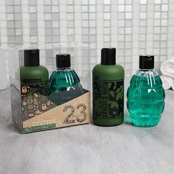 Набор "Настоящему мужчине" гель для душа фляга и шампунь граната 250 мл аромат мята и цитрус