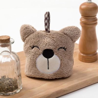 Кухонное полотенце Доляна "Мишка", р-р. 30х30 см, микрофибра