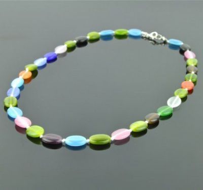 Бусы Кошачий Глаз "Кэтти" арт. НКГ-11(10-12)-55-8