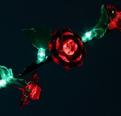 Светодиодная ваза (70х20 см. красный)