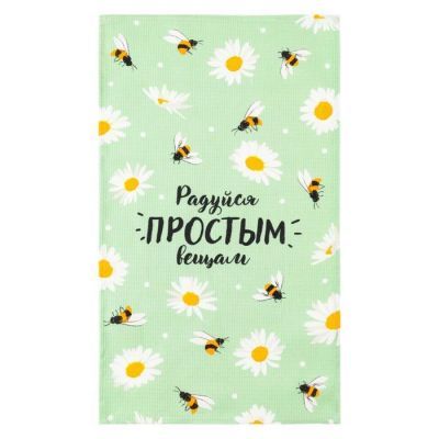 Полотенце кух."Доляна" Ромашки 35х60 см, 100% хл, 160г/м2