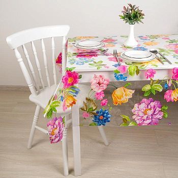 Клеёнка ПВХ Доляна «Сад», ширина 137 см, толщина 0,08 мм, рулон 30 метров