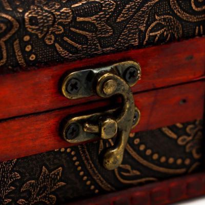 Шкатулка дерево состаренная "Цветочный медальон" сундучок 9,5х22,5х13 см