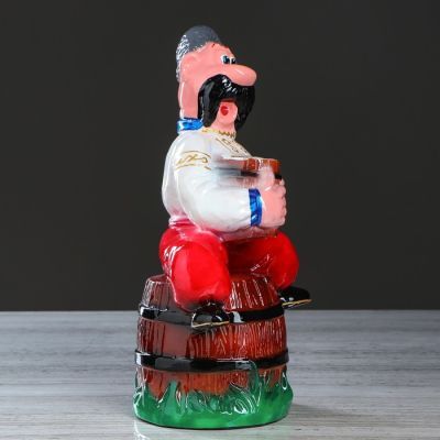 Копилка "Мужик на бочке", глянец, разноцветная, 31 см