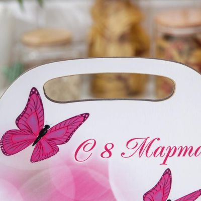 Доска разделочная Avanti-stile «С 8 Марта! Розочки», 29×21 см