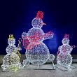 Светодиодная фигура «Снеговик-музыкант», 90 × 130 × 60 см, 60 Вт, 220 В