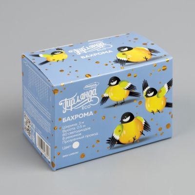 Гирлянда «Бахрома» 3 × 0.5 м, IP20, прозрачная нить, 80 LED, свечение белое, 8 режимов, 220 В