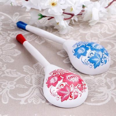 Ложка полубаская  «Гжель», 19×6 см, микс