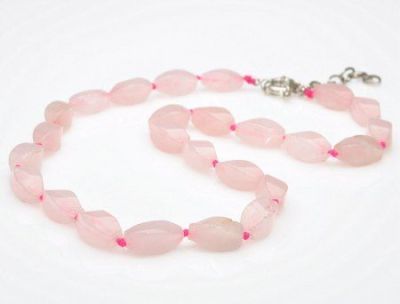 Бусы Кварц Розовый  "Борнео" арт.НКР-19(9-16)-48-1