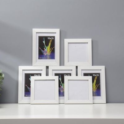 Набор фоторамок 10х10, 10х15 см (белый) 7 шт