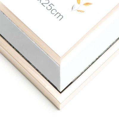 Фоторамка пластик 20х25 см "Зеркало с обводкой под бронзу" 30х25,3 см