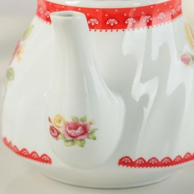 Сервиз чайный Доляна «Первый цвет»,13 предметов: чайник 1 л, 6 чашек 210 мл, 6 блюдец