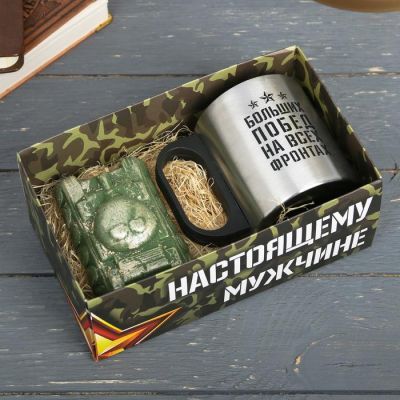 Подарочный набор "Побед", кружка, мыло