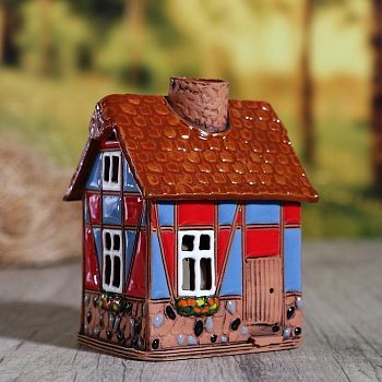 Аромалампа Домик «Лайма», МИКС 12 см, ручная работа