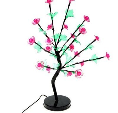Светодиодный куст "Цветы" улич. (0,6 м., розовый)
