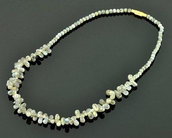 Бусы Лабрадор "Облепиха" арт.НЛБ-99(10)-46-1