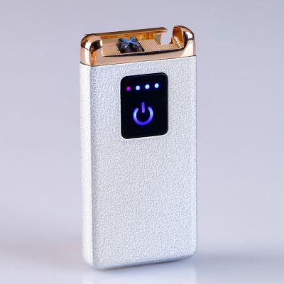 Зажигалка электронная в подарочной коробке, USB, дуговая, с индикатором заряда 3.5х7.2 см