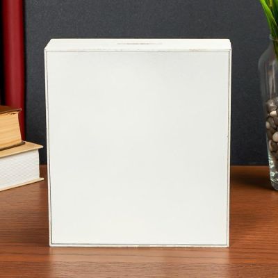 Копилка интерьерная дерево "Мрамор и пёрышко" 20х18х6 см