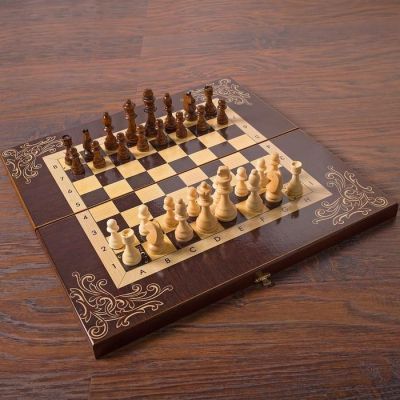 Шахматы "Галант" (доска дерево 50х50 см, фигуры дерево, король h=9.2 см)