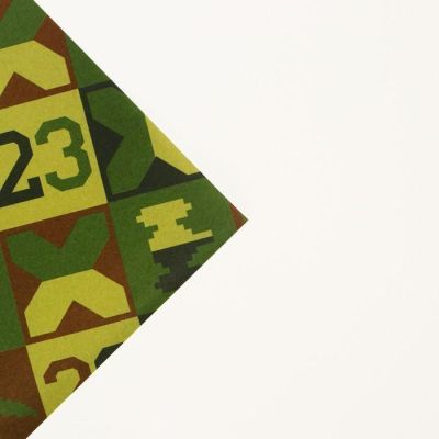 Бумага упаковочная глянцевая «Милитари 23», 70 × 100 см