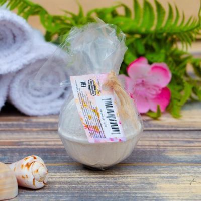 Шипучая бомбочка из персидской соли "Добропаровъ" с эфирным маслом миндаля, 140 гр