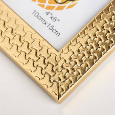 Фоторамка пластик 10х15 см "Пазл золотой" 19х14 см