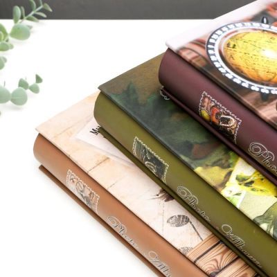 Фотоальбом на 200 фото 10х15 см "Ретро" в коробке МИКС 26х20,5х5,5 см