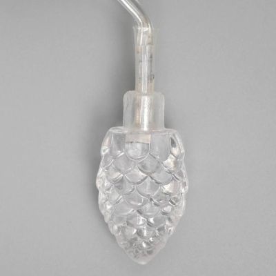 Гирлянда «Нить» 5 м с насадками «Шишки большие», IP20, прозрачная нить, 20 LED, свечение мульти (RG/RB), мигание, 220 В