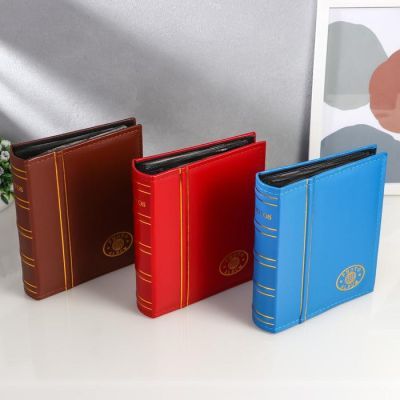 Фотоальбом на 200 фото 10х15 см "Классика" 2 золотых полоски МИКС