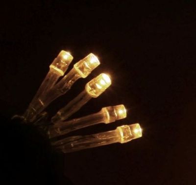 Гирлянда уличная "Бахрома" (Ш:4 м, В:0,6 м, нить силикон, желтый)