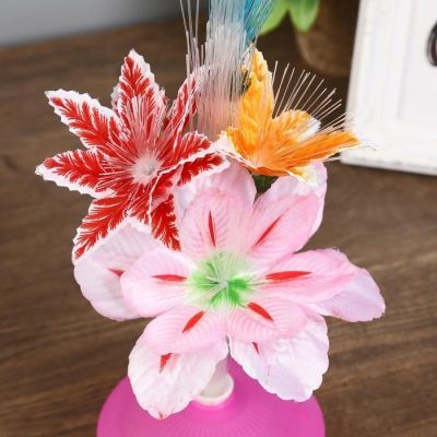 Ночник "Яркие цветы" LED от батареек 3АА h=22 см МИКС