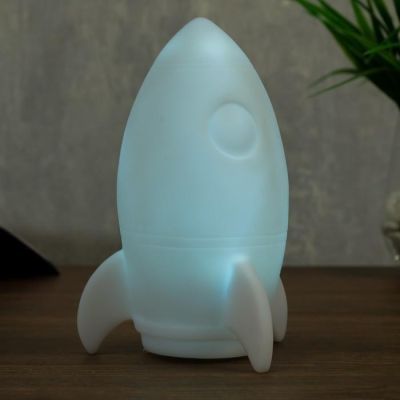 Ночник "Ракета" LED батарейки 3хLR белый фосфорный 10x9,8xx15,5 см