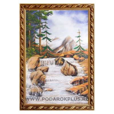 Картина "Горный ручей" багет №123 (50х70 см)