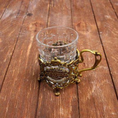 Подстаканник со стаканом «Лучший дедушка» (в подарочной коробке, 180мл)