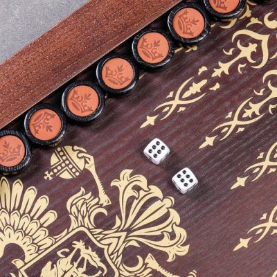 Нарды "Орел двуглавый", средние, ясень, 51 х 25 см