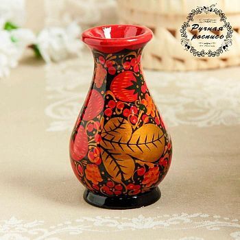 Ваза «Ягодка», 8×8×12 см, хохлома