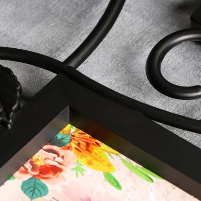 Фоторамка на 9 фото 10х15 см "Вьюнок" чёрная