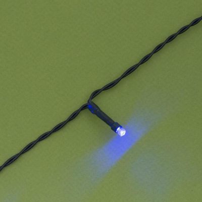 Гирлянда «Нить» 20 м, IP44, тёмная нить, 200 LED, свечение синее, 2 режима, солнечная батарея