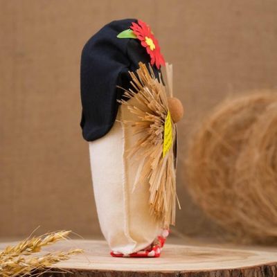 Оберег "Домовой в фуражке с 8 марта", 16-17см