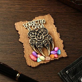 Магнит "Медвежья лапа", дерево, гипс, 7х9 см