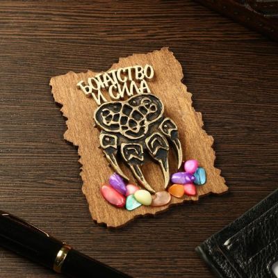 Магнит "Медвежья лапа", дерево, гипс, 7х9 см