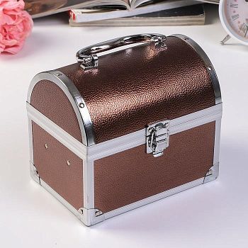 Шкатулка металлокаркас сундучок "Рептилия" бронза 15,5х18х12,5 см