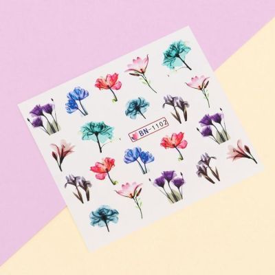 Наклейки для ногтей водные «Цветочная нежность»