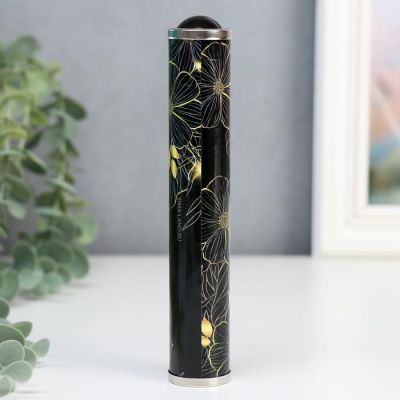 Калейдоскоп "Чёрно-золотые цветы" 17х3х3 см