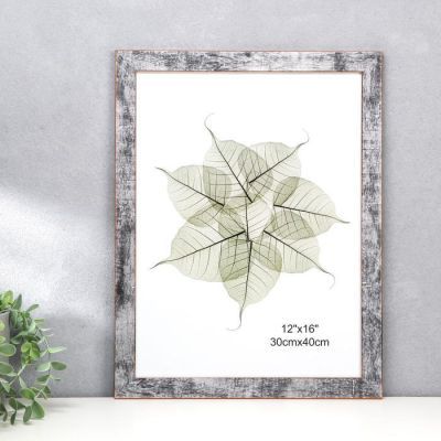 Фоторамка пластик 30х40 см "Серо-синий с золотым обрамлением" 44х34 см