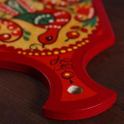 Досочка разделочная «Фигурная», 12×0,8×17 см, пучужская роспись