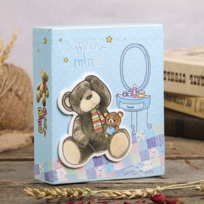 Фотоальбом на 40 фото 10х15 см "Медведь" объёмный элемент, в коробке МИКС 17х14х5 см