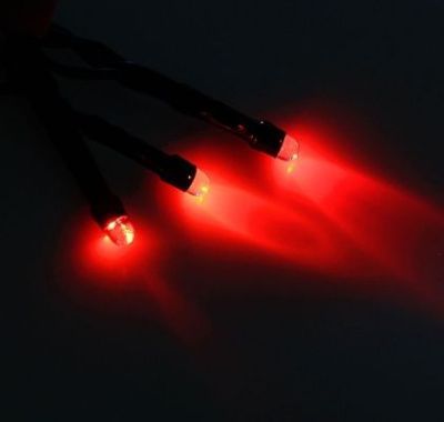 Гирлянда уличная УМС "Бахрома" (Ш:3 м, В:0,6 м, нить силикон, красный)