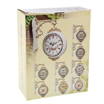 Часы настенные двойные, серия: Садовые, "Розы", 41 х 33 см