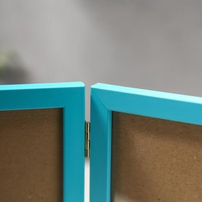 Фоторамка пластик 15х21 двойная, бирюза